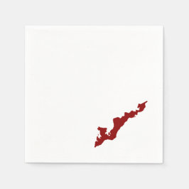 Serviette En Papier Papier de logo Fishers Island - Rouge