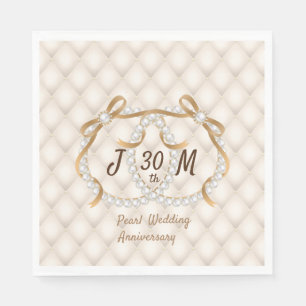 Serviette En Papier Papier de Mariage Pearl personnalisé Napkin