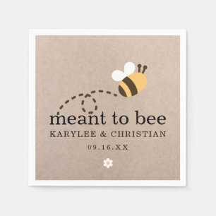 Serviette En Papier Papier de mariage rustique Meant To Bee