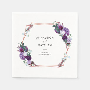 Serviette En Papier Papier de Mariage végétal violet
