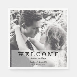 Serviette En Papier Papier de mariée photo personnalisée Napkin