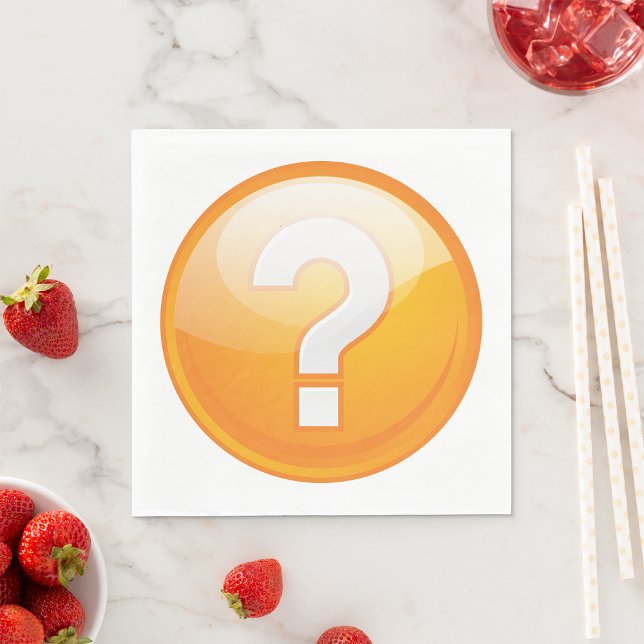 Serviette En Papier Papier de marque d'questions orange (Créateur téléchargé)