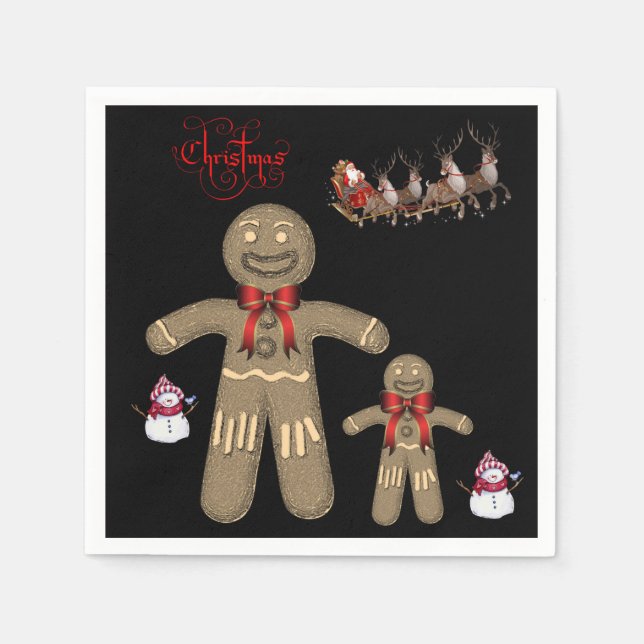 Serviette En Papier Papier de Noël (Devant)