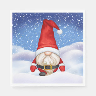 Serviette En Papier Papier de Noël Gnome
