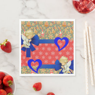 Serviette En Papier Papier de Noël, Joyeux Ange de Noël