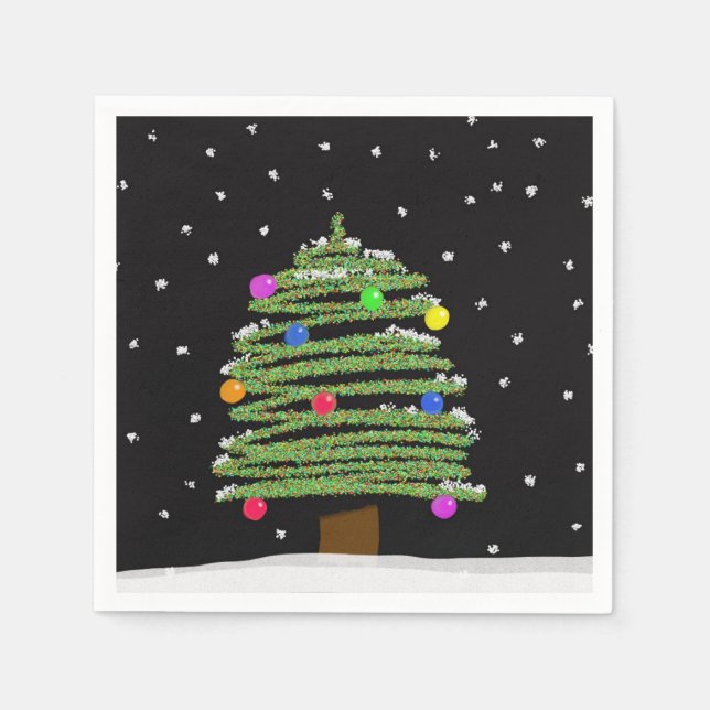 Serviette En Papier Papier de Noël Napkin (Devant)