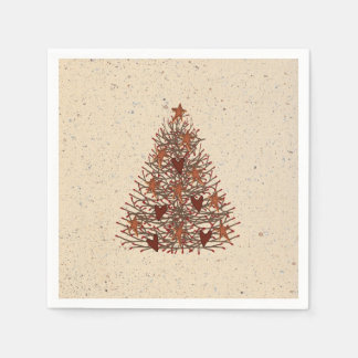 Serviette En Papier Papier de Noël primitif