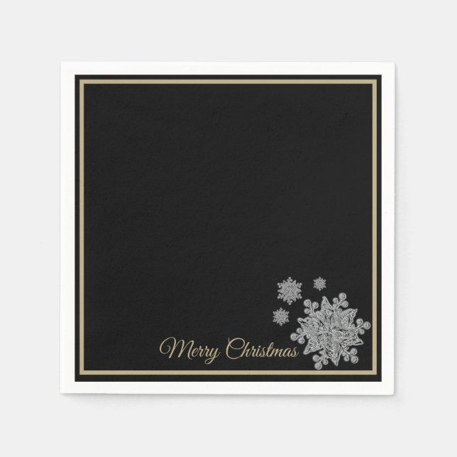 Serviette En Papier Papier de Noël serviettes Flèches noires (Devant)