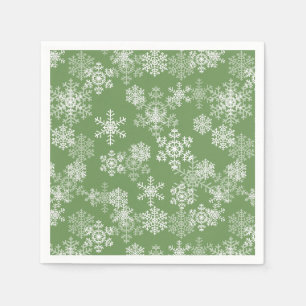 Serviette En Papier Papier de Noël serviettes-flocons de neige