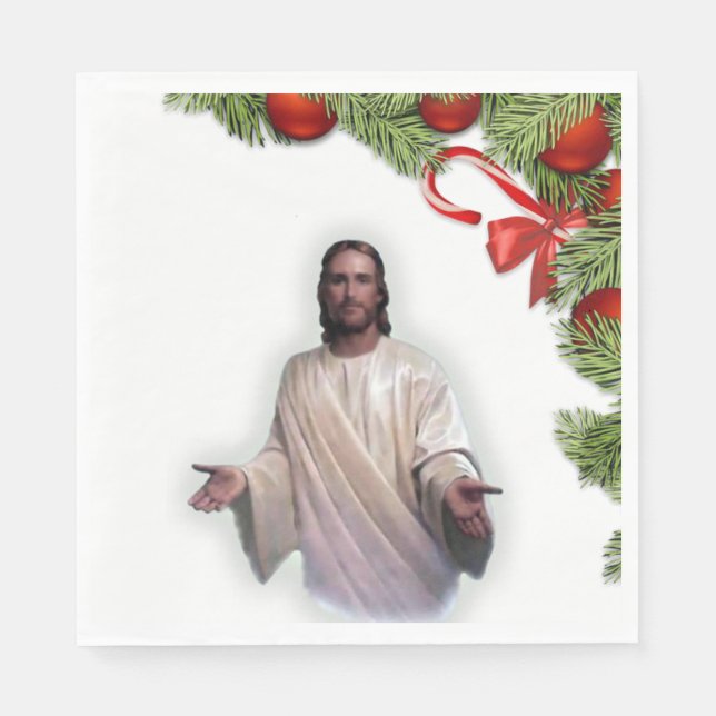 Serviette En Papier Papier de Noël serviettes, Jésus Christ (Devant)