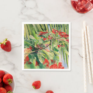 Serviette En Papier Papier de Noël tropical Napkin
