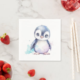 Serviette En Papier Papier de pingouin bébé serviette