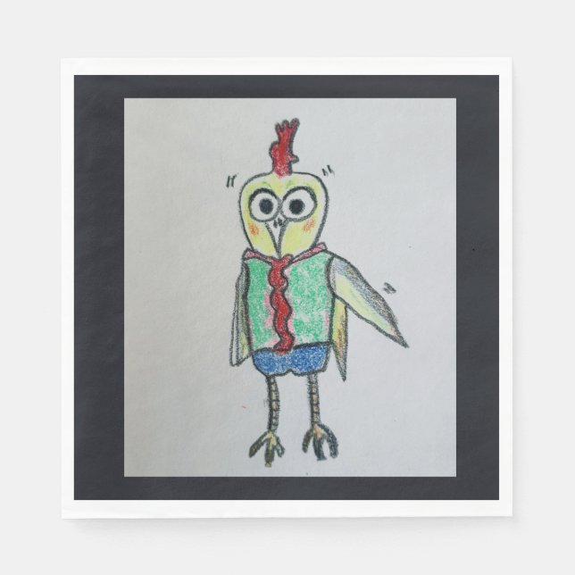 Serviette En Papier Papier de poulet serviette (Devant)