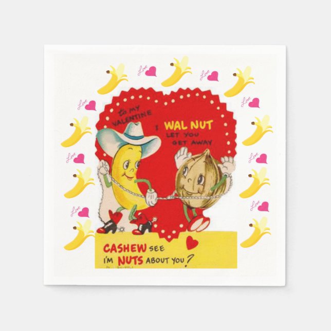 Serviette En Papier Papier de Saint Valentin serviettes (Devant)