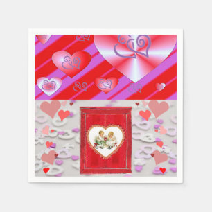 Serviette En Papier Papier de Saint Valentin serviettes