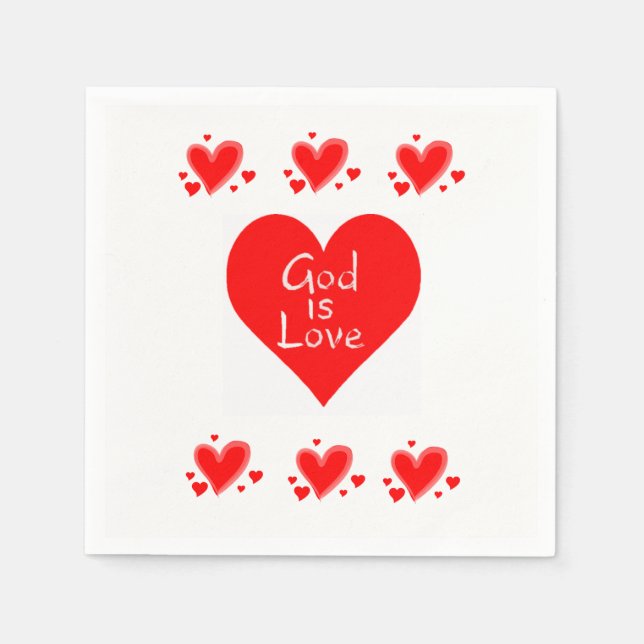Serviette En Papier Papier de Saint Valentin serviettes (Devant)