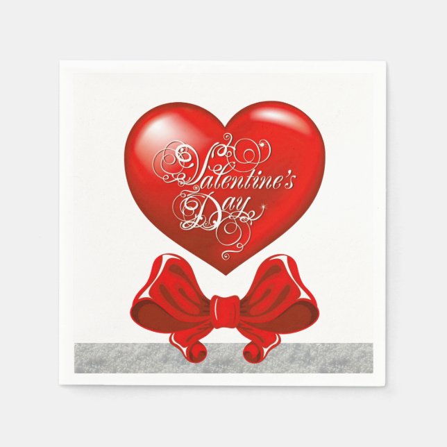 Serviette En Papier Papier de Saint Valentin serviettes (Devant)
