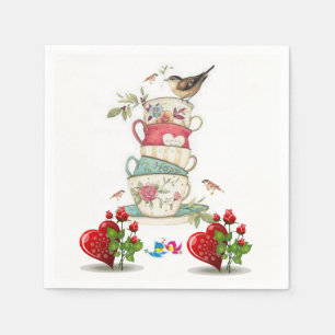 Serviette En Papier Papier de Saint Valentin serviettes