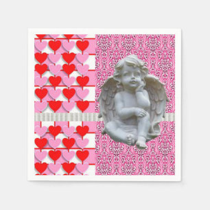 Serviette En Papier Papier de Saint Valentin serviettes, Ange