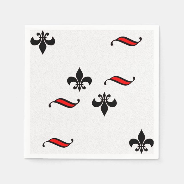 Serviette En Papier Papier de style français Napkin (Devant)