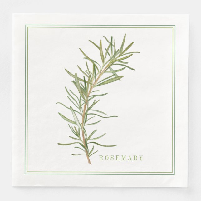 Serviette En Papier Papier de table ROSEMAIRE FRAIS (Devant)