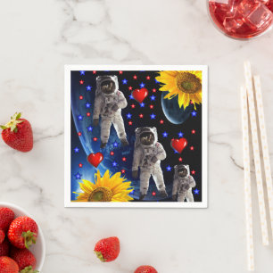 Serviette En Papier Papier de tournesol Astronaut