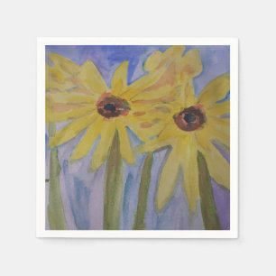 Serviette En Papier Papier de tournesol jaune d'été Naples