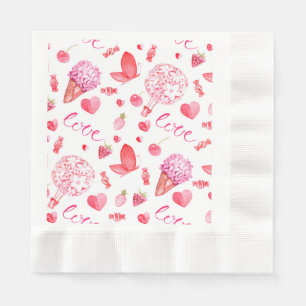 Serviette En Papier Papier d'enveloppement romantique, délicat et sucr
