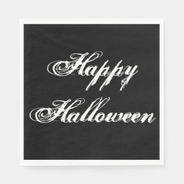 Serviette En Papier Papier d'Halloween noir Napkin