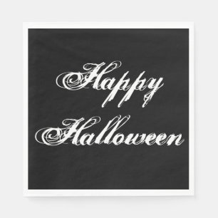 Serviette En Papier Papier d'Halloween noir Napkin