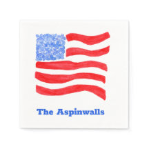 Papier drapeau américain aquarelle décontracté USA