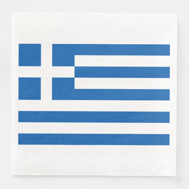 Serviette En Papier Papier Drapeau Grec Napkin (Devant)