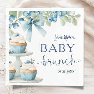 Serviette En Papier Papier Fête Bébé Bleuet Petit Déjeuner Garçon