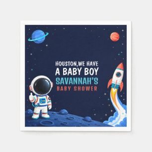 Serviette En Papier Papier Fête Bébé Garçon Espace Houston