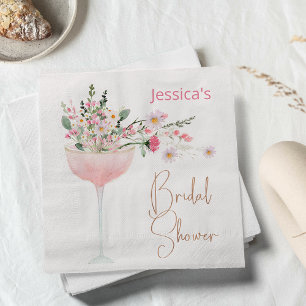Serviette En Papier Papier Fête des mariées Fleur sauvage en verre mod