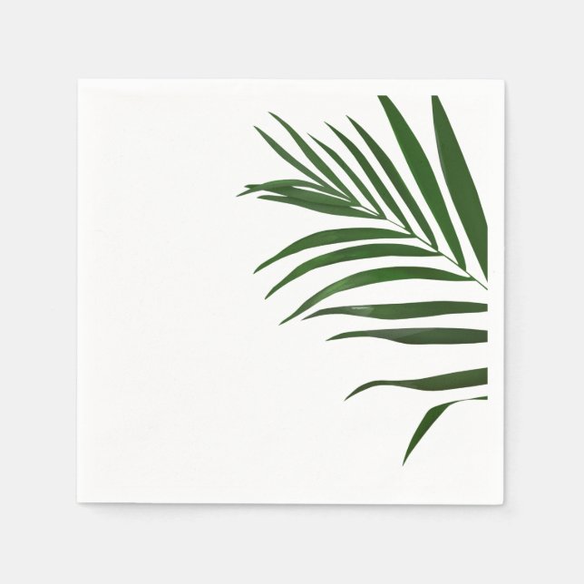 Serviette En Papier Papier feuille fern Napkin (Devant)