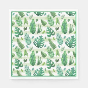 Serviette En Papier Papier Feuilles-tropiques