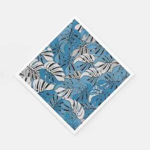 Serviette En Papier Papier Feuilles-tropiques