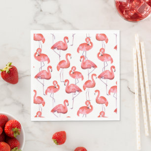 Serviette En Papier Papier Flamant rose