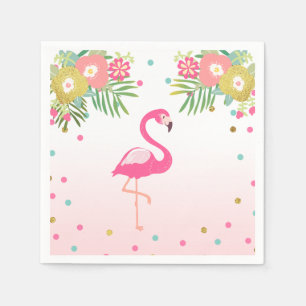 Serviette En Papier Papier Flamant rose Aloha Tropical serviettes Anni