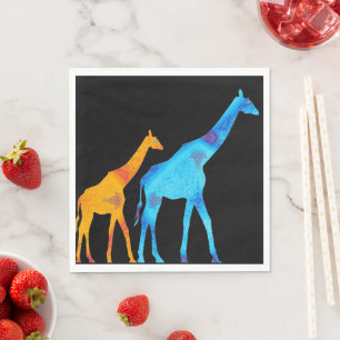 Serviette En Papier Papier Giraffe Napkin
