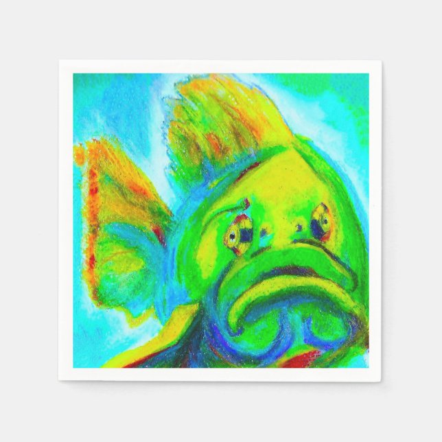 Serviette En Papier Papier Goliath Grouper (Devant)
