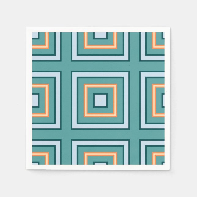 Serviette En Papier Papier - Gros et petits Carrés (Devant)