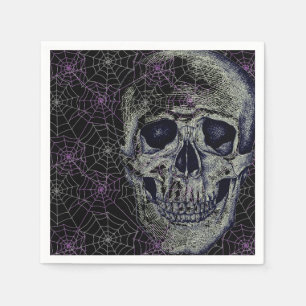 Serviette En Papier Papier Halloween Napkins-Crâne & Webs