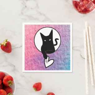Serviette En Papier Papier Halloween rose Napkin par la poète Adiela A