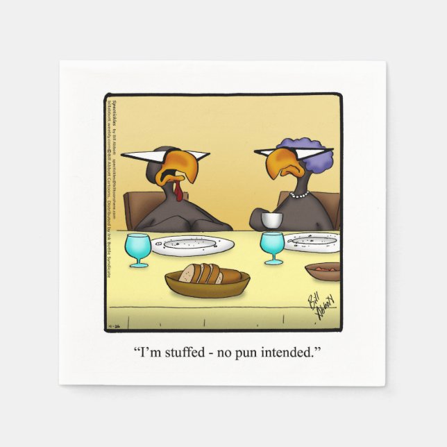 Serviette En Papier Papier Humour Thanksgiving (Devant)