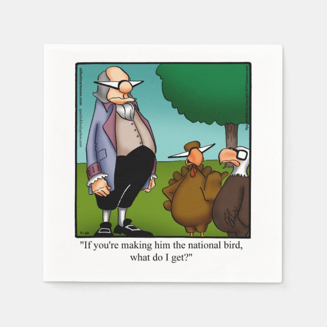 Serviette En Papier Papier Humour Thanksgiving (Devant)