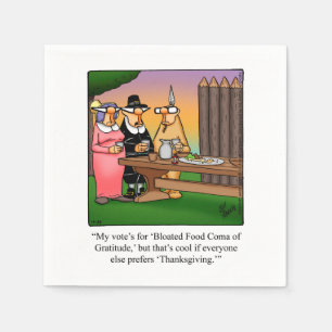 Serviette En Papier Papier Humour Thanksgiving