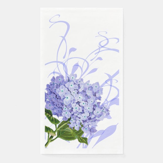 Serviette En Papier Papier Invité serviettes-Hydrangea (Devant)