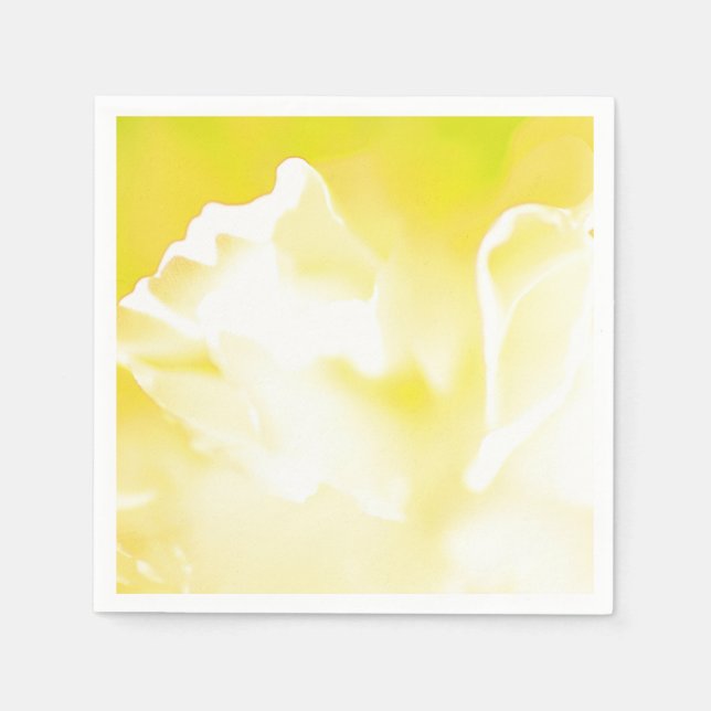 Serviette En Papier Papier jaune citron (Devant)